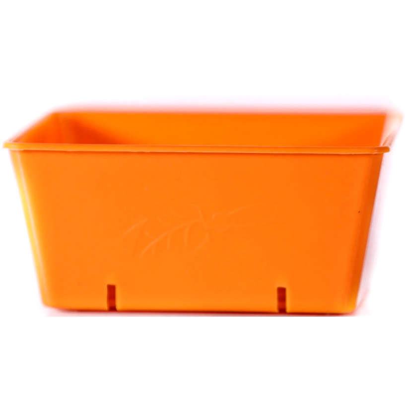 Plateau pour Micropousses de 5" x 5" avec Trous (Orange)