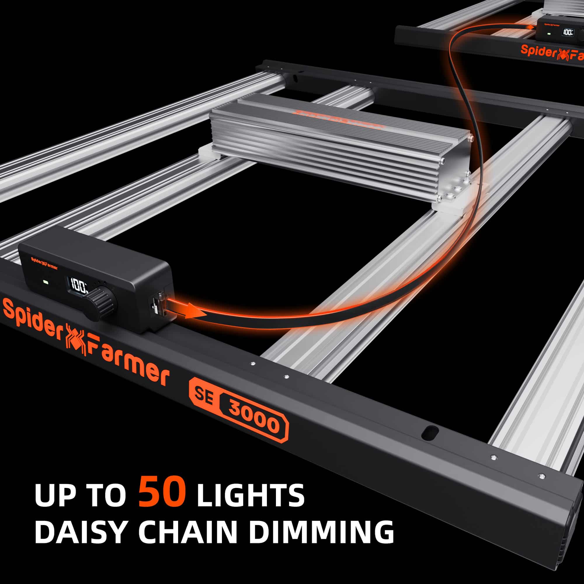 Spider Farmer SE3000 EVO de 300w — gradation en chaîne