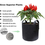 Charger l’image dans la visionneuse de la galerie, Pot à Plantes En Tissu De 1 Gallon avec Poignées — vue supplémentaire 3
